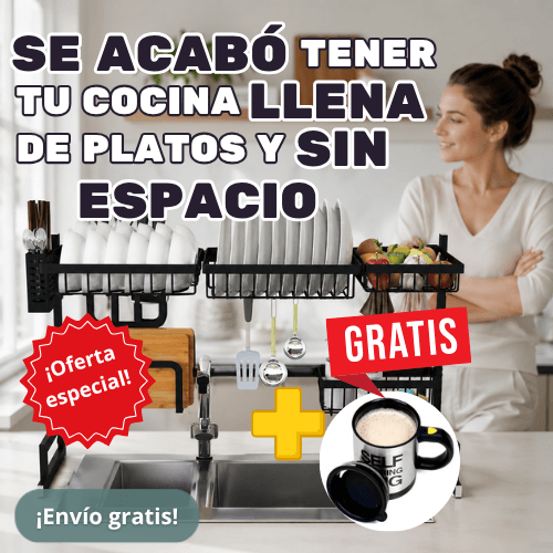 Rack Escurridor + Taza Revolvedor