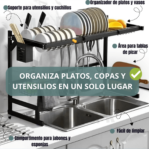Rack Escurridor + Taza Revolvedor