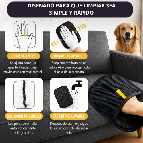 Guante Quita Pelos + Pelota Inteligente
