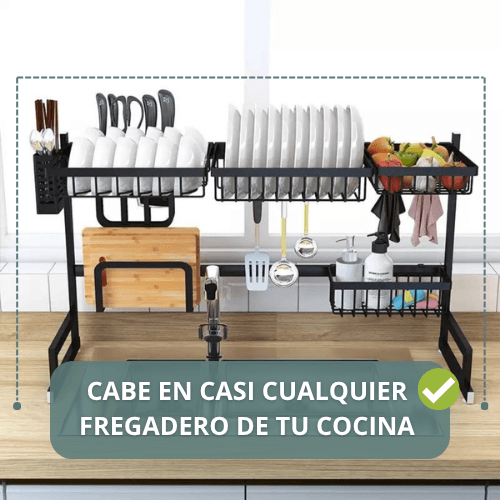Rack Escurridor + Taza Revolvedor