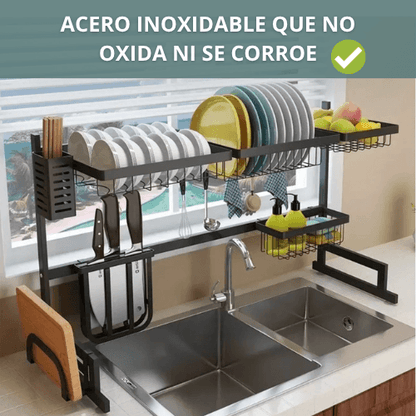 Rack Escurridor + Taza Revolvedor